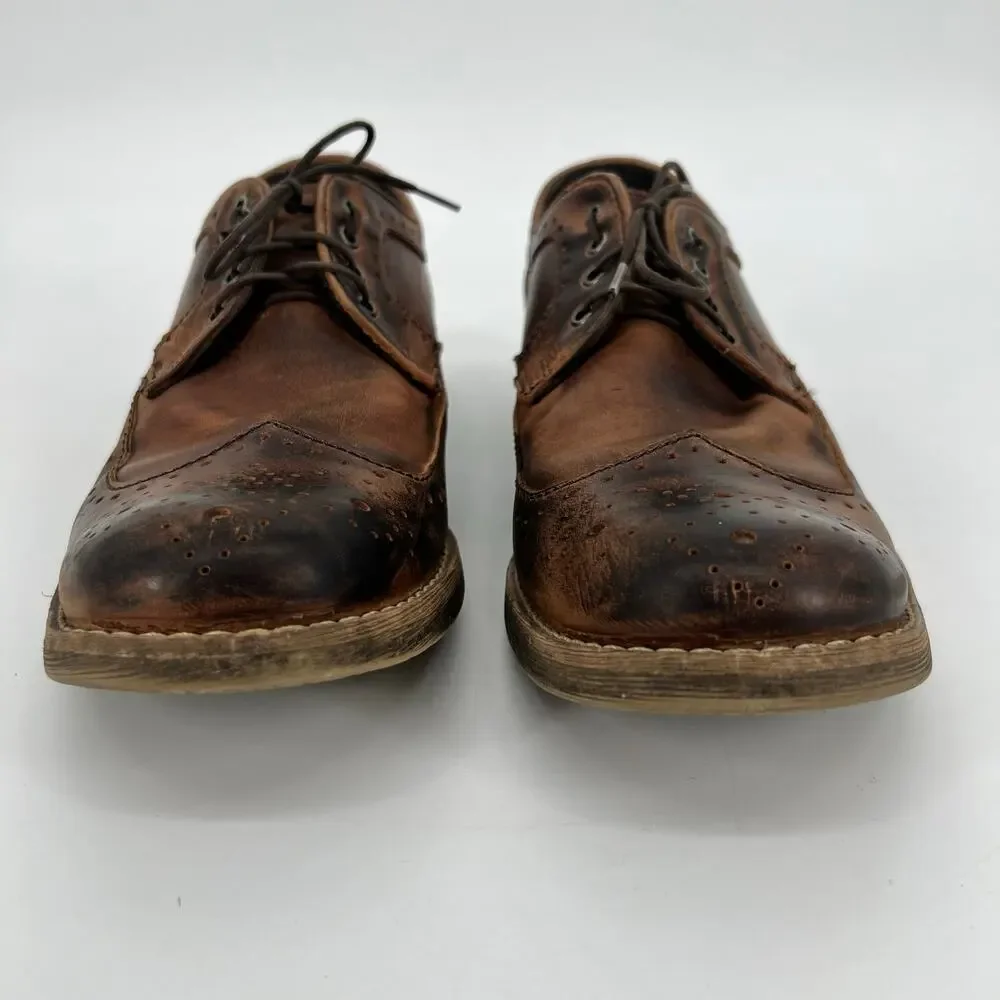 Bed Stu Wingtip Oxford Shoes Mens US 9 / EU 42 Brown Leather Distressed Lace Up